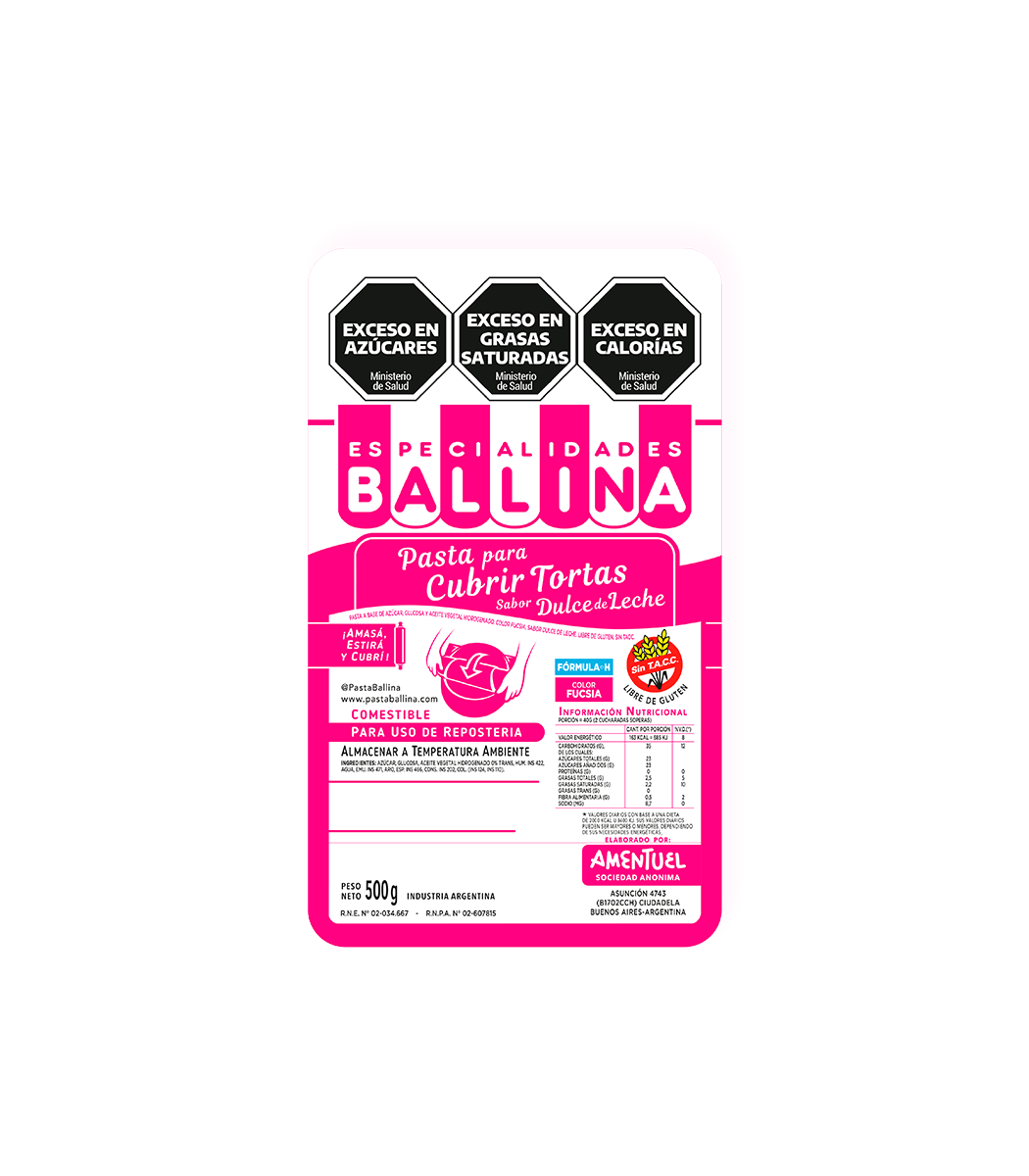 Pasta ballina color fucsia